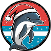 Delfin mit Weihnachtsmütze