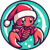 Christmas Lobster with Santa Hat
