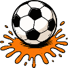 Spritzender Fußball Cartoon