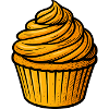Spirale dorée de cupcakes