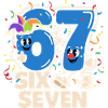 67 Six Seven 6-7 Karnevalskostume Italien Sjovt