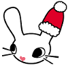 Weihnachtsmann-Hasenkopf