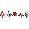 Upper Austria Flag Heartbeat
