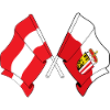 Austria & Upper Austria Flag Crossed