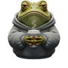 Tired Frog with Coffee Hoodie Cartoon