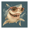 Coolest shark with sunglasses – holiday vibes!