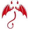 Red Demon Dragon with Wings