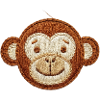 Embroidered cute monkey head playful animal(printed)