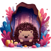 Hedgehog in crystal cave