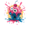 Kawaii Cupcake Farbexplosion