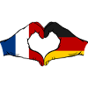 France Germany Football Flag