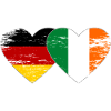 Germany Ireland Flag Heart used