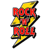Rock N Roll Lightning Bolt Emblem