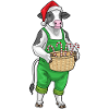 Cow Christmas Candy Cane