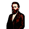 Herman Melville Noir Leather Portrait