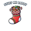 Stuff me, Dad! Christmas stocking, naughty