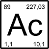 Actinium symbol from the periodic table
