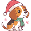 Festive Beagle Warm Christmas Beanie