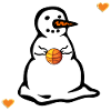Winter Basketball Kids Snowman