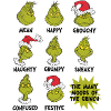 Der Grinch Mit All Seinen Stimmungen