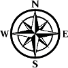 North Star Compass Rose Print