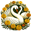 Swan Circle in Golden Flora