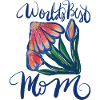World's Best Mom Blumen-Aquarell