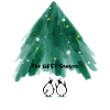 Niedliche Pinguine unterm Weihnachtsbaum 