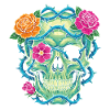 Floral Skull - skull art