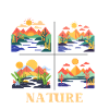 Lebendige Geomuster Naturlandschaft