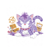 Chat rebelle à l’attitude punk