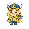 Cute_Swedish_Viking_Girl_Kawaii_Cartoon_T-Shirt