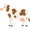 Vache Pastel à Taches Marron