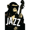 Jazz Monkey Noir Tee
