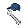 Gigi Mechanic's Hat and Key
