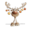 Cute Reindeer with Christmas Baubles