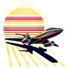 Retro Flugzeug Sonnenuntergang (Based!)