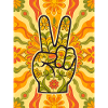 Peace Hand Gesture Filled with Flowers