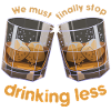 Cracking glasses Drink less