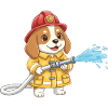 Beagle Firefighter Dog Volunteer Firefighter Boys