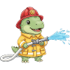 T-Rex Fire Brigade Dinosaur Kids Boys