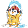 Penguin Fireman Kids Water Fun Hose
