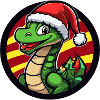 Dino Santa im Weihnachtskreis
