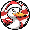 Christmas duck with Santa hat