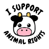 I Support Animal Rights Cow