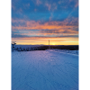 Sunset in a winter landscape