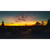 Sunset in a snowy landscape