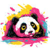 Panda Farbsplash