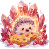 Kristall-Igel mit Cookie