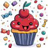 Kawaii Cupcake with Confetti